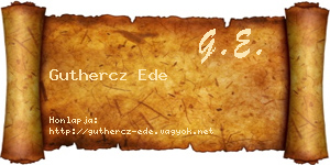 Guthercz Ede névjegykártya